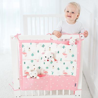 China Wholesale 9 Pockets Baby Crib Hutch Diaper Organizer Baby Bed Storage Viable Hanging Diaper Cart for sale