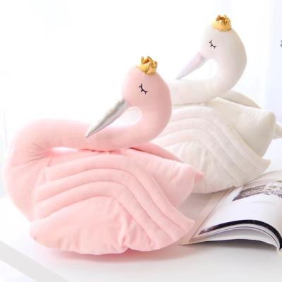 China Wholesale Pink White Swan Stuffed Animal Baby Stuffed Animal Soft Toy Sofa Chair Bed Room Decoration Kids Stuffed Toy for sale