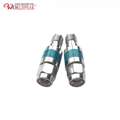 China RF Attenuator 2W 2 Watt 10dB 30dB SMA Male To DC-6.0GHZ 50ohm Female Coaxial RF Power for sale