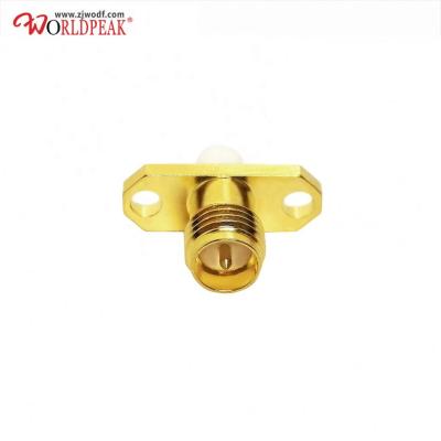 China RF RP SMA Connector RP-SMA Jack Female 2 Hole Flange Solder wifi/GSM/3G/4G/5G/LTE Connector Antenna for sale