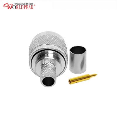 China Copper N Connector Crimp RF N Male Plug Coaxial Connector For LMR300 Cable for sale