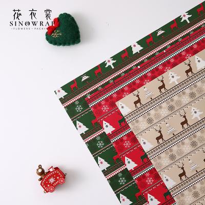 China Waterproof SINOWRAP 2023 Christmas Florist Supplies Wholesale Flower Waterproof Wrapping Paper For Flower Small Moq for sale