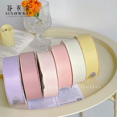 China Floral SINOWRAP Florist Supplies Flowers Packaging Wholesale Custom Ribbons Roll for sale