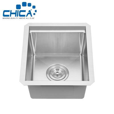 China With Faucet UM13158 13x15x8 Inches Single Bowl Handmade Stainless Steel RV Undermount Sink For RV Car Kitchen for sale