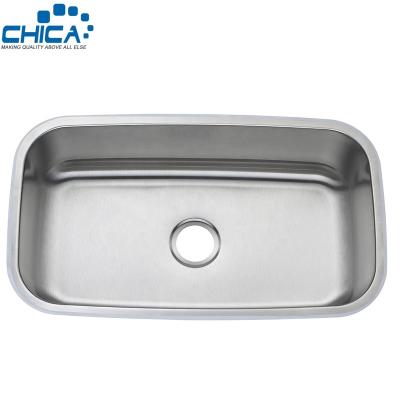 China Without Hydraulic Press SUS304 201 Stainless Steel Deep Pulled Undermount Single Bowl Oval Shape Faucet Machined Sink For House Kitchen for sale