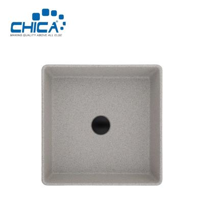 China Without Single Bowl Quartz Kitchen Sink Quartz Square Shape Granite Compound Stone Kitchen Sinks For House for sale