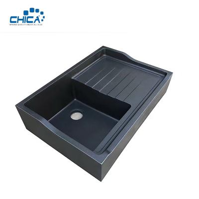 China Single Bowl Natural Stone Quartz Granite Topmount Sink Faucet Compound Kitchen Sink For Bedroom for sale