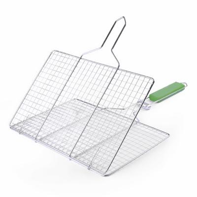 China Viable Non-Stick Vegetarian Fish Barbecue Rotisserie Basket Barbecue Fish Grill Net for sale