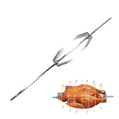 China Durable Universal BBQ Spit Rod Chicken Roast Automatic Rotisserie Oven Rotary Turn Grill Rod Kit for sale