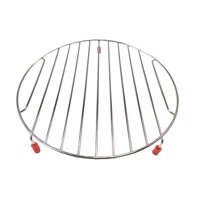 China Durable Stainless Steel Round Polished Oven Accessories Bakery Cake Pizza Baker Cooling Rack for sale