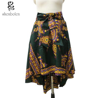 China High Waisted African Pattern Print Skirts And Blouses For Summer / Autumn for sale