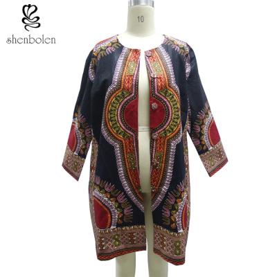 China Double Breasted African Ladies Jackets And Coats Oversize Multi Colors for sale