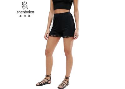 China Soft Touch Jersey Womens Cotton Casual Shorts Elastic Waist Regular Fit for sale