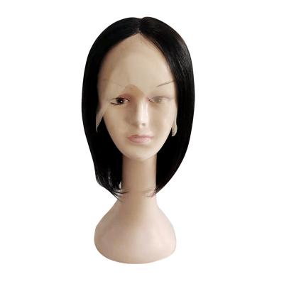 China Body Wave Bundles Spot Wholesale 12 Inch Hair Wig Front Lace Up Bob Head Wig Hairpiece T-Shaped Hair Extension for sale