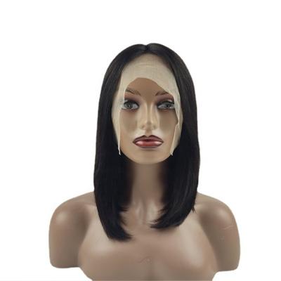 China Custom Sales 13*4 Silky Straight Wave Headband Lace Up Real Remy Hair Headgear Human Hair Wig Lace Front Wig for sale