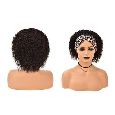 China Real Human Hair Wave Wig Natural European American Short Loose Afro Small Wave Wig for sale