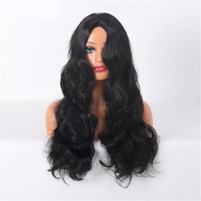 China Long Curly Hair Rose Intranet High Quality High Heat Resistant Synthetic Mixed Color Fiber Wig And Quality Wig for sale