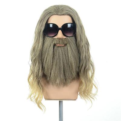 China High Temperatured Fiber New Product Halloween Wig Anime Dulian COS Wig Mustache Synthetic Wig Heat Resistant Headgear for sale