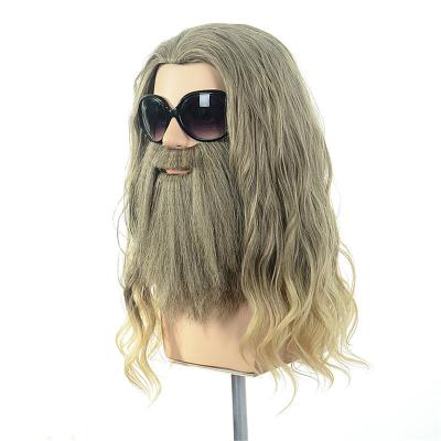 China Halloween Factory Cosplay Wig Dulian Thor's Beard Wholesale High Temperatured Fiber Heat Resistant Synthetic Wig for sale