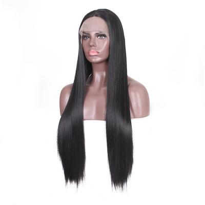 China Seamless Handwoven Wave 150% Lace Frontal Wigs 180% Density T-Shape Silky Straight 360 Lace Wig Headwear for sale