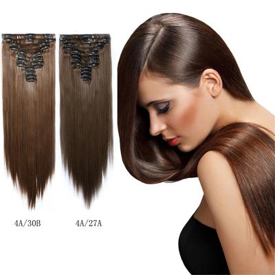 China New Fashion Matte Straight Hair Extension Clip In Hair Wig Piece Regular Wave Piece For Black Women for sale