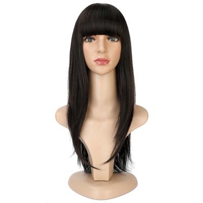 China High Quality Silky Straight Wave Hair Mix Wig Online Synthetic Blonde Best Colors Straight Hair Wig for sale