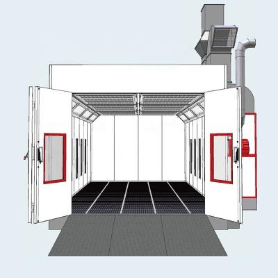 Cina Booth di verniciatura a spruzzo diesel arancione per la verniciatura dei veicoli in colore arancione ed efficienza in vendita