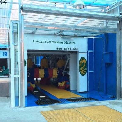 China Stainless Steel Tunnel Type Automated Car Wash Systems With 9 Brushes for sale