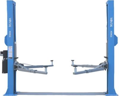 China 4000kg Lifting Capacity Two Post Car Lift With 2 Steps Support Arm And Floor Plate for sale