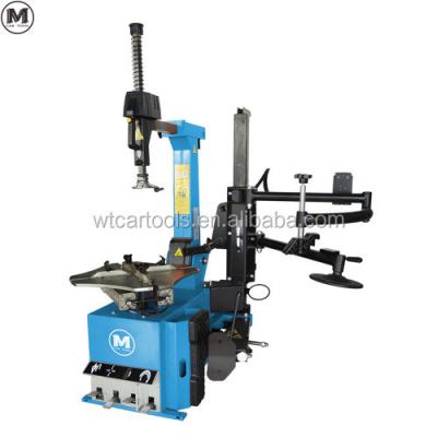 China Powerful 1.1KW Motor Automotive Tire Changer 220V Tilt Back With Help Arms for sale