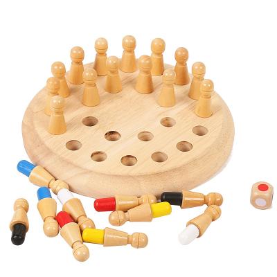 China Eco-friendly Kids Memory Chess Toy Match Stick Wooden Chess Set Wooden Toys Educational for sale