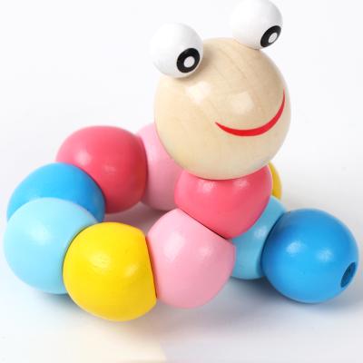 China Children's learing toys Amazon's latest hot toy change toy niuniu wooden animal worm for sale