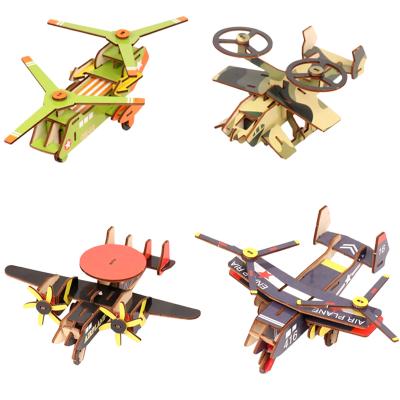 China Eco-friendly toys of 3d porcelain wooden planes puzzles kids educational toys to buy online for sale