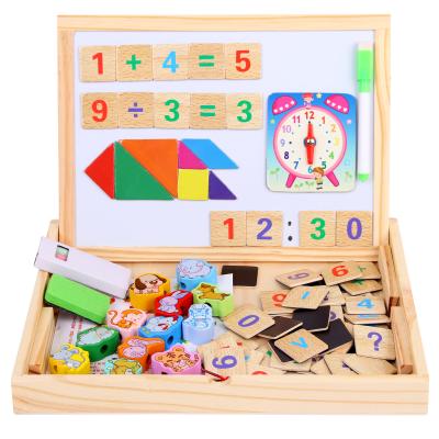 China Eco-friendly Wooden Material Multifunctional Magnetic Drawing Board Toy Kids Learning Arts Painting Educational Writing Online for sale