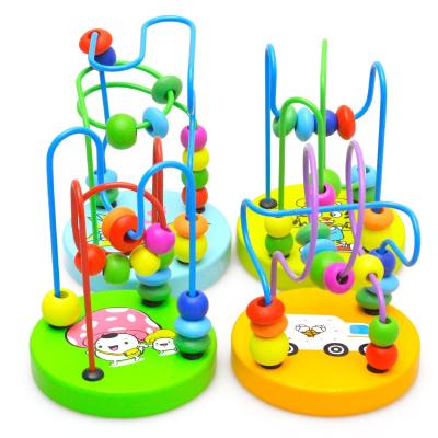 China Small Size Eco-friendly Iron Wooden Wire Maze Bead Sorter Bead Sorter Shape Educational Bead Game for sale