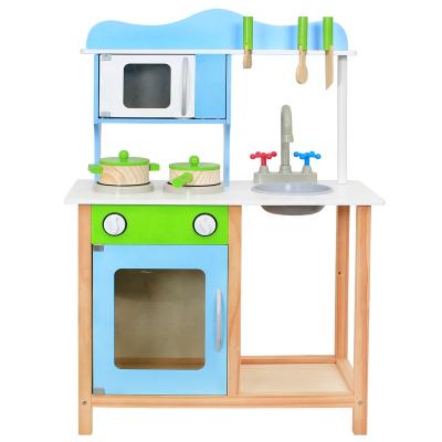 China Custom Eco - Friendly Pretend Role Play Wooden Kitchen Cooking Toys For Kids for sale