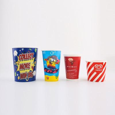 China Hot Selling Recyclable Ice Cream Paper Cup Clear White Made In China for sale