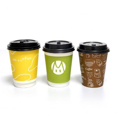 China BOT Biodegradable Custom Printed 12 Ounce Biodegradable Reusable Blue Disposable Coffee Paper Cup For Life for sale