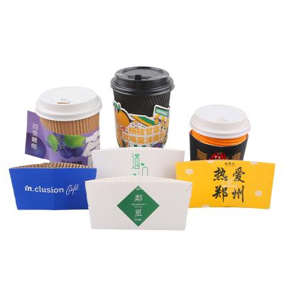 China New Promotion Materials Recycled Kraft Custom Coffee Cup Sleeves Paper Cup Sleeves Factory In China for sale