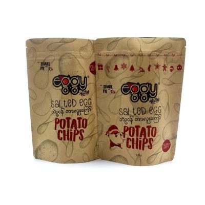 China Nag Nolsa De Papel Torba Standup Bag Popcorn Nuts Carepack Food Packaging Dry Bags BIODEGRADABLE Custom Paper Pouch Packaging for sale