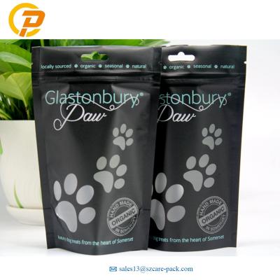 China Moisture Proof Laminated Foil Zipper Stand Up Plastic Bags Dog Treat Packaging for sale