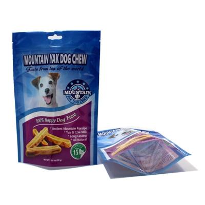 China Recyclable Vivid Printing Sealable Animal Feed Doypack Bag Dog Treat Packaging for sale