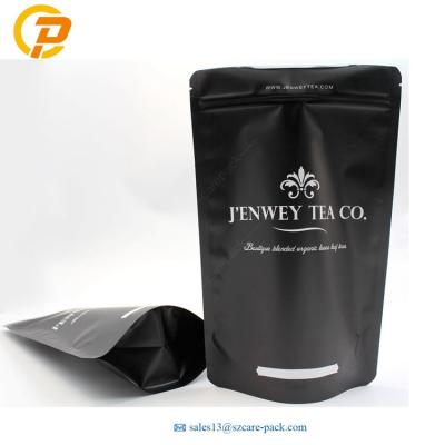 China Recyclable Custom Printing Stand Up Pouch Empty Tea Pouches Aluminum Foil Packaging for sale