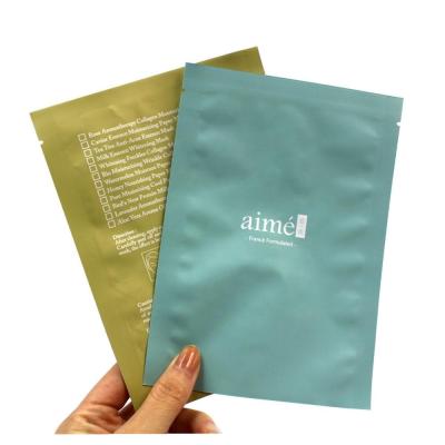 China Moisture Proof Packaging Bag Facemask Cosmetic Packaging Metalized Aluminum Foil Sample Facial Cream Empty Sachet for sale