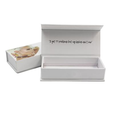 China Biodegradable Custom Printing Gift Eyelash Packaging Cosmetic Boxes With Magnetic for sale