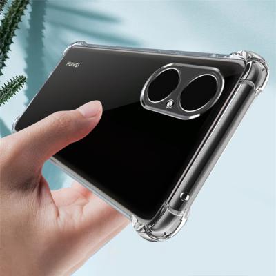 China Transparent Anti-drop TPU Back Covers Mobile Phone Case For Huawei P50 P40 pro plus Shockproof Clear Soft Cover For Huawei P50 pro for sale