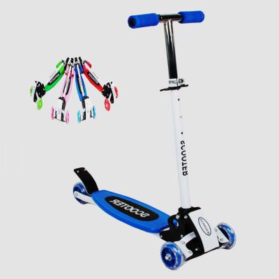 China Cool High Quality Freestyle Adjustable Light Weight Waist Handlebar Pedal 4 Wheel Folding Foot Scooter For Boys for sale