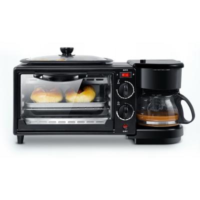 China Household 2020 Latest 3 in 1 Breakfast Machine with Toast Oven Coffee Pot Pan for Making Food for sale