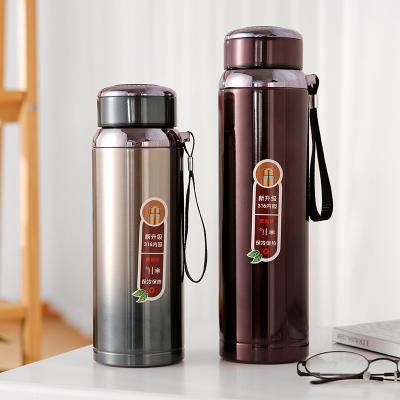 China Mide Mouth 800/1000ml Color Vacuum Flask Viable Wholesale Hydraulic Stainless Steel Portable Outdoor Travel Water Bottle for sale