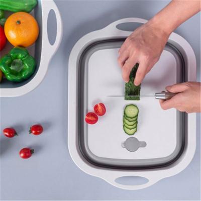 China Viable Outdoor Portable Kitchen Washing Drain Basin Foldable Multifunctional Cutting Board L0395 for sale